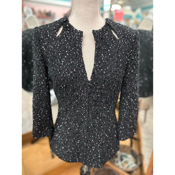 St John Collarless Sequin Evening Jacket in 4